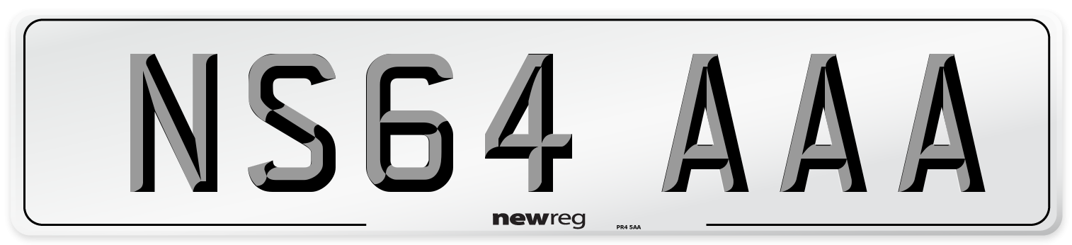 NS64 AAA Number Plate from New Reg